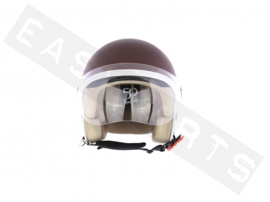 Piaggio Helm Demi Jet VESPA Visor 3.0 50th Anniversary Bruin 139/A